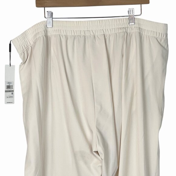 Calvin Klein Womens 1X Cream Color Elastic Waist Pants Lined MSRP $89.50 NWT - Picture 8 of 16